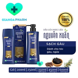 Dầu gội dược liệu Nguyên Xuân sạch gàu (Xanh dương) - Dành cho da đầu nhiều gàu, ngứa, nấm da đầu