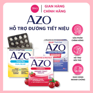 [Có che tên] Viên uống AZO đỏ Cranberry vàng Yeast Plus hỗ trợ sức khỏe đường tiết niệu nhập mỹ Date 2025-2026