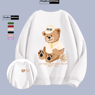 Áo Sweater Gấu Baby Tale Nam Nữ By PEABOO Unisex Chất Nỉ Lót Bông Form Rộng