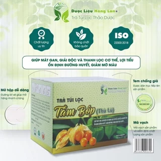 Trà túi lọc Tầm Bóp Hồng Lan - Mát gan, thanh nhiệt, ngừa mỡ máu - Combo 3 Hộp 180g (60 túi lọc x3g)