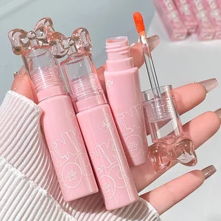 Son bóng PINK COCO Bow Ripple Mirror Lip Glaze Cao Cấp căng mọng môi hiệu ứng tráng gương