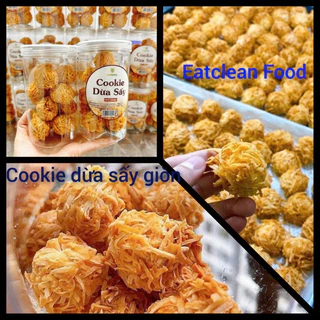 Bánh Cookies Dừa Sấy Giòn Keto không đường ăn kiêng giảm cân, ăn vặt healthy hộp 200gram