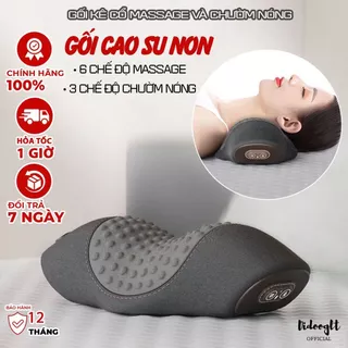 Gối Kê Đầu Tích Hợp Massage Và Chườm Nóng, Gối Ngủ Cao Su Non Thư Giãn, Kê Cổ Giảm Đau Mõi Cổ Vai Gáy ( didooglt )