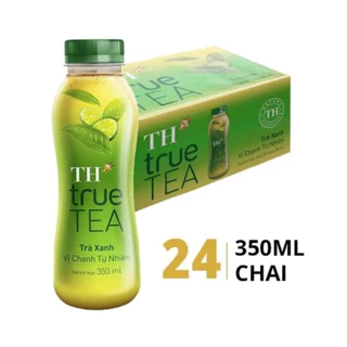 Thùng 24 chai trà xanh vị chanh tự nhiên-TH True Tea 350ml