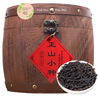 Hồng trà Chánh San Tiểu Chủng (Lapsang Souchong) thùng gỗ 500 gram Tinh hoa trà thảo mộc món quà từ thiên nhiên