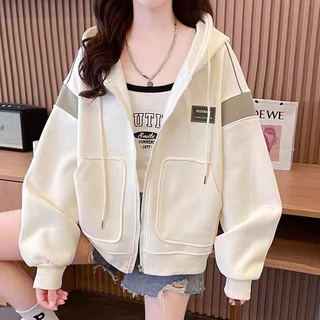 [HOT] Áo Khoác Nỉ Hoodies Phối Viền Túi Logo Thêu MARY Cực Đẹp Siêu Ấm