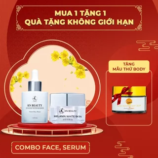 2 sản phẩm Trắng Da Ngừa Nám KN Beauty chuyên sâu: Kem dưỡng 25g + Serum 30ml tặng body 30g