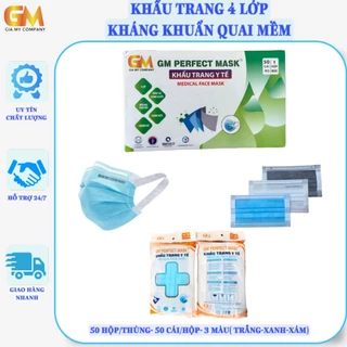 5 hộp 250 cái Khẩu trang 4 lớp kháng khuẩn quai mềm- Giá Sỉ Tại Xưởng Gia Mỹ