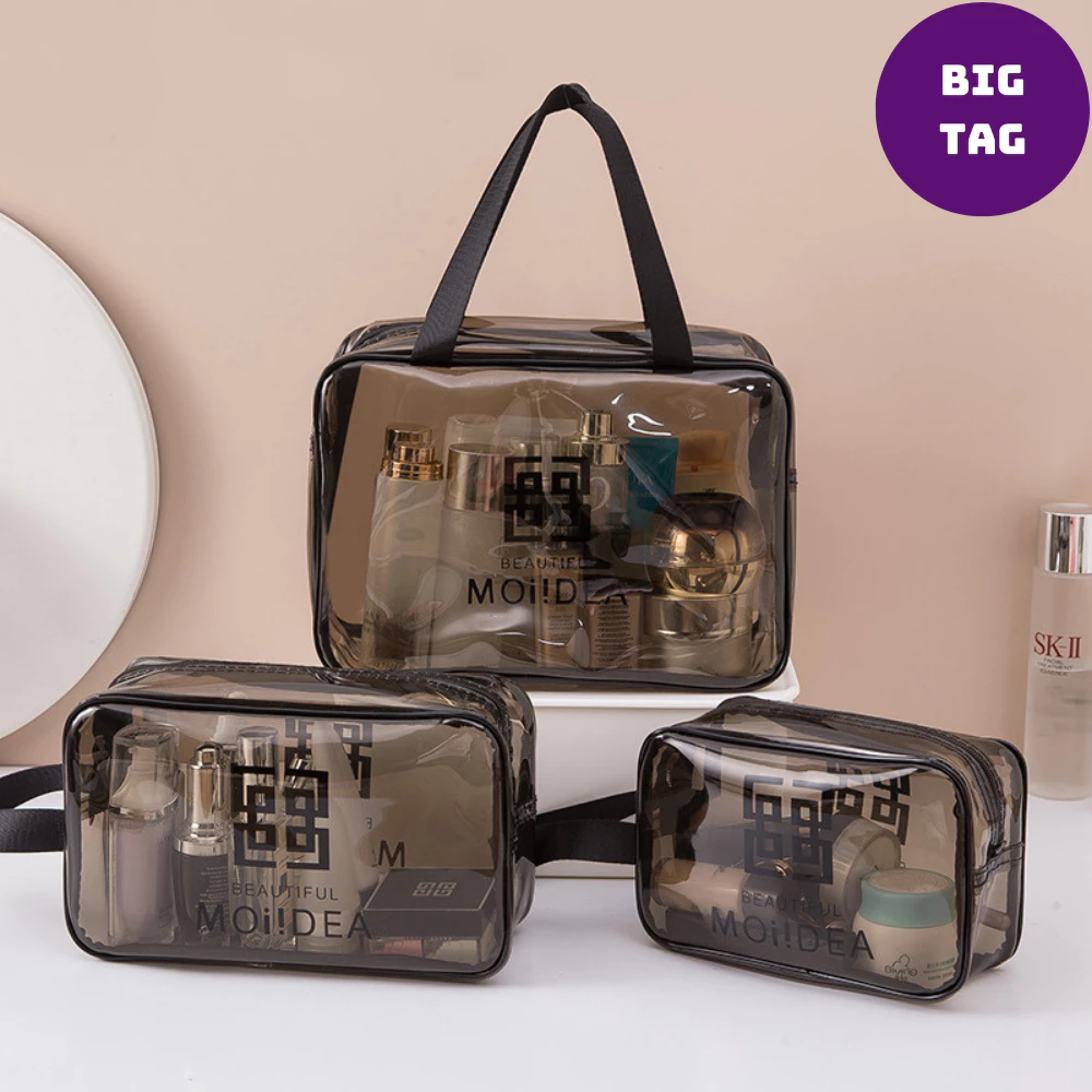 set túi đựng mỹ phẩm chống thấm nước, để đồ make up, đựng đồ gọn gàng, túi đựng mỹ phẩm cute 01588