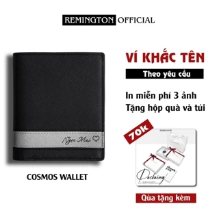 Ví nam khắc tên theo yêu cầu Remington - Cosmos đứng miễn phí in 3 ảnh và tặng kèm hộp, túi giấy làm quà tặng