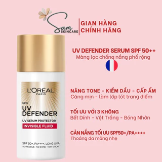 Kem chống nắng x20 thoáng da mỏng nhẹ L'Oreal Paris UV Defender Serum 50ml SPF 50++