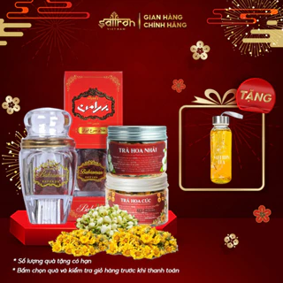 [Date T3/2026] Combo Nhụy Hoa Nghệ Tây Saffron Bahraman 1 Gram/hộp + hoa cúc và hoa nhài 8gram/lọ