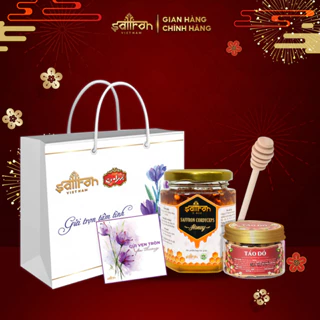 Set quà tặng mật ong ngâm saffron Đông trùng hạ thảo Saffron Việt Nam