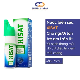 XỊT MŨI NƯỚC BIỂN SÂU XISAT TRẺ EM 75ML HỖ TRỢ TRIỆU CHỨNG VIÊM MŨI, NGẠT MŨI, VIÊM XOANG - TINH DẦU KHUYNH DIỆP