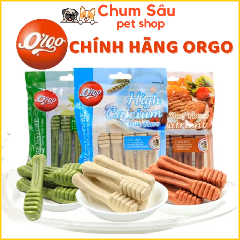 Xương Gặm Orgo Sạch Răng, Thơm Miệng, Bổ Sung Canxi Cho Chó