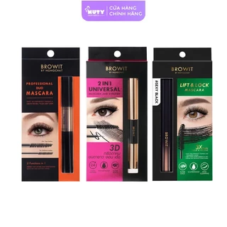 Mascara Kháng Nước Chống Trôi Browit Lift & Lock, 2 Đầu Professional Duo, 2 in 1 Universal Mascara And Eyeliner