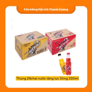 Thùng 24 Chai Nước Tăng Lực Sting Đỏ & Vàng 330ml