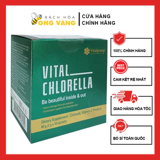 Tảo lục Vital Chlorella - Hàng chính hãng, Hộp 30 gói