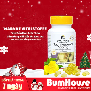 Tinh Dầu Hoa Anh Thảo Warnke Nachtkerzenol 500mg Giúp Cân Bằng Nội Tiết Tố, Làm Đẹp Da, Giảm Mụn Hộp 100 Viên