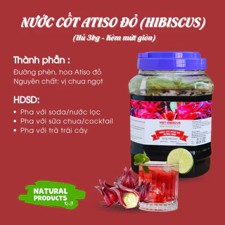 Nước cốt atiso đỏ đường phèn chua ngọt kèm mứt giòn ngon