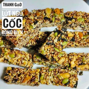 Thanh gạo lứt mix hat, gạo lứt sấy rong biển mix hạt giòn ngon loại 1 - Túi 1 kg