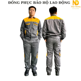 Quần áo bảo hộ lao động nam M23 vải kaki 3/1 màu xám dày dặn, đồng phục cho công nhân kỹ sư ngành nghề