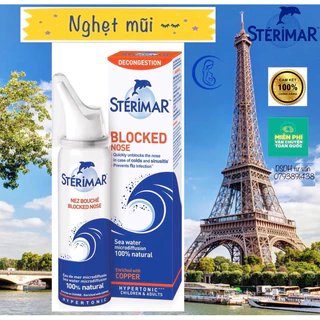 Xit mũi Sterima cá heo - Sterimar Blocked Nose (Date 10/2026) - Nghẹt mũi sổ mũi chai 50ml