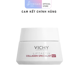 [QUÀ TẶNG KHÔNG BÁN] Kem Dưỡng Vichy Sáng Da, Mờ Thâm Nám Ban Đêm 15ml Liftactiv Collagen Specialist Night