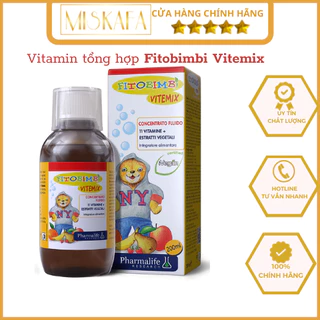 Fitobimbi Vitemix - Giúp bổ sung các Vitamin, Calci và Khoáng chất cho bé, Siro phát triển toàn diện cho trẻ (Chai 200ml