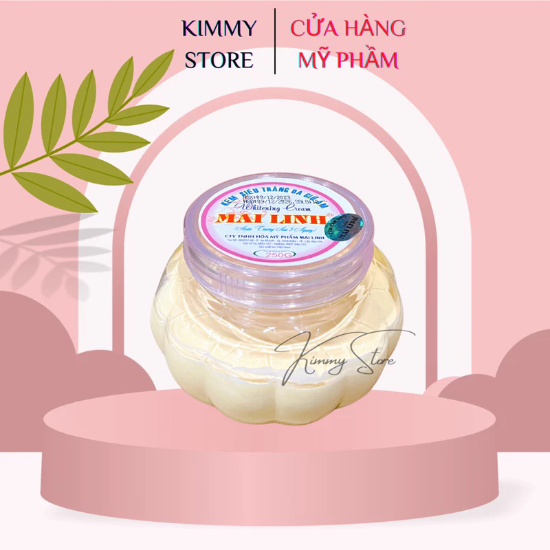 01 Hộp 250g kem trái bí dưỡng trắng da body mai linh whitening cream