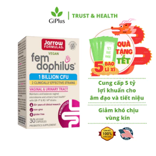 Viên Uống Jarrow Fem Dophilus Women Jarrow Formulas 1 Billion CFU Bổ Sung Lợi Khuẩn CFU Dành Cho Phụ Nữ (30 Viên/Hộp)