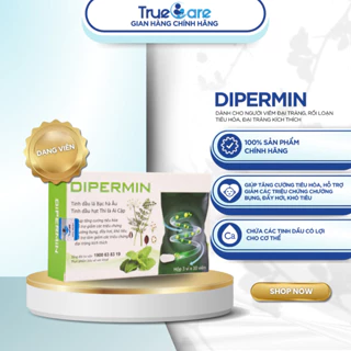 Dipermin hỗ trợ Giảm Viêm Đại tràng hộp 30 viên, tinh dầu bạc hà, giúp giảm đầy hơi | Dược phẩm TRUECARE