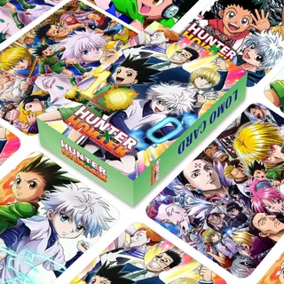 Hộp 96pcs card bo góc và sticker anime Hunter x Hunter