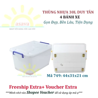 Thùng Nhựa 15L Có Bánh Xe Duy Tân- Gọn Đẹp, Cứng Cáp, Tiện Dụng.