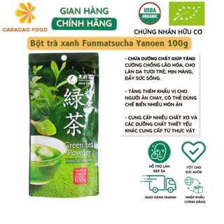 Bột trà xanh Nhật Bản nguyên chất đắp mặt, làm bánh Funmatsucha Yanoen 100g