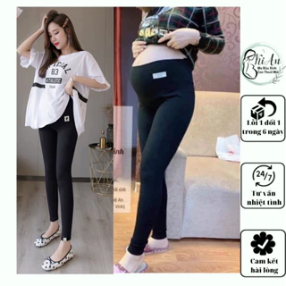 Quần legging bầu Ki An loại1(hình mèo )chất đẹp uni KO phải cotton💕 nâng mông có giãn 4 chiều💕free size QB209