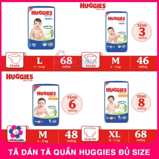 Tã/ Bỉm Dán/ Quần Huggies Cho Bé Đủ Size XS40, S54, M46, M42, L68, XL60