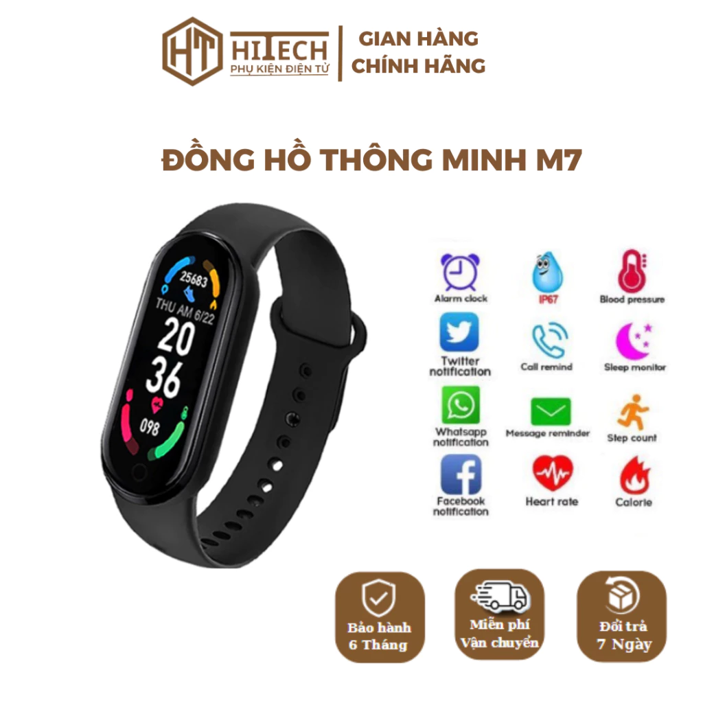 Đồng Hồ Thể Thao M7 Smart Band, Smart Watch, Theo Dõi Cơ Thể - HiTech