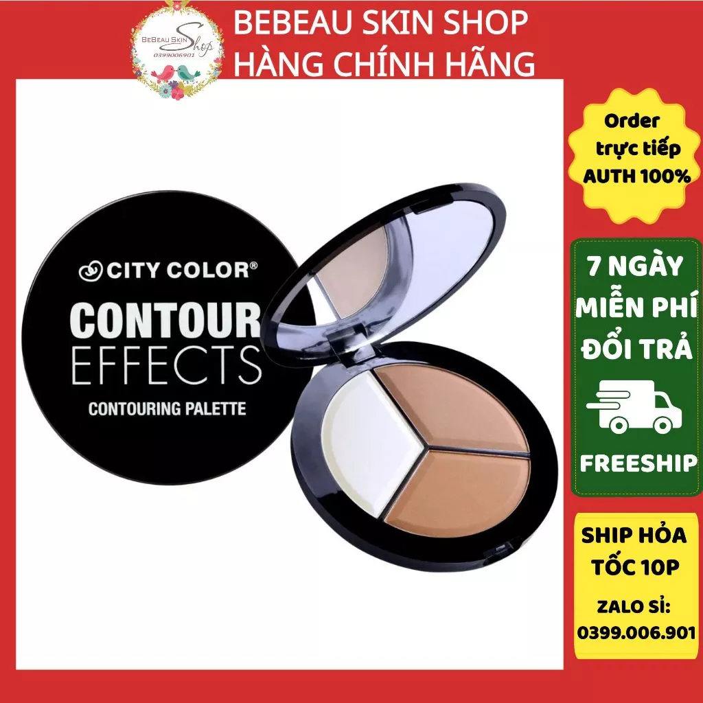 PHẤN TẠO KHỐI 3 Ô CITY COLOR CONTOUR EFFECTS PALETTE