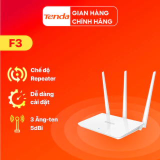 Bộ Phát WiFi Tenda F3 Chuẩn N 300Mbps - Hàng Chính Hãng