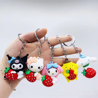 SANRIO Móc Khóa Gắn Búp Bê Hoạt Hình Kuromi My Melody Cinnamoroll Dễ Thương