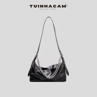 Túi xách nữ kẹp nách Tuinhacam túi đeo chéo đa năng phối dây xích da mềm dung tích lớn thời trang nữ cao cấp - TNC088