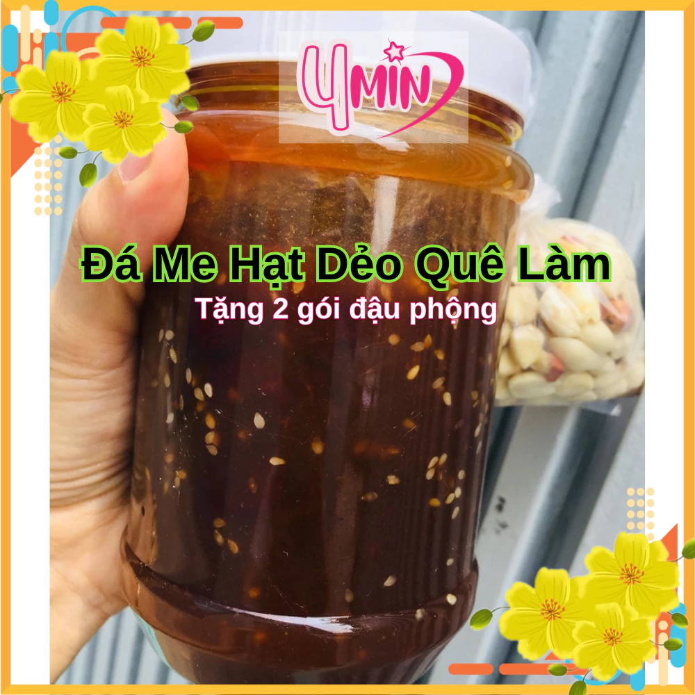 Đá Me Hạt Dẻo Quê Làm Không Pha Bột + gói đậu phộng rang