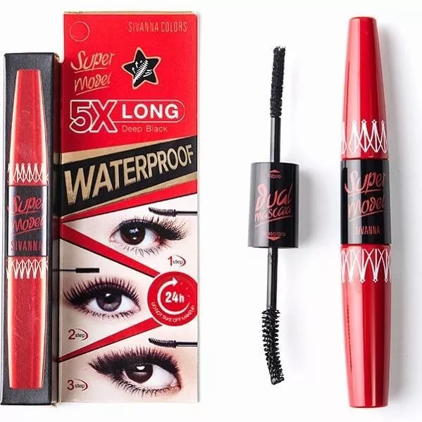 Mascara 2 Đầu Nối Mi Sivanna Super Model 5X Long (HF893)