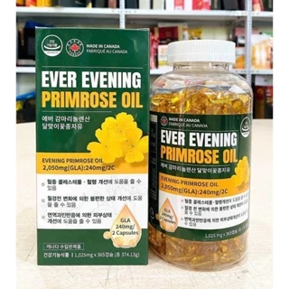 Viên Uống Tinh Dầu Hoa Anh Thảo Ever Evening Primrose Oil Hàn Quốc Giúp Cân Bằng Nội Tiết Tố Nữ Hộp 365 Viên