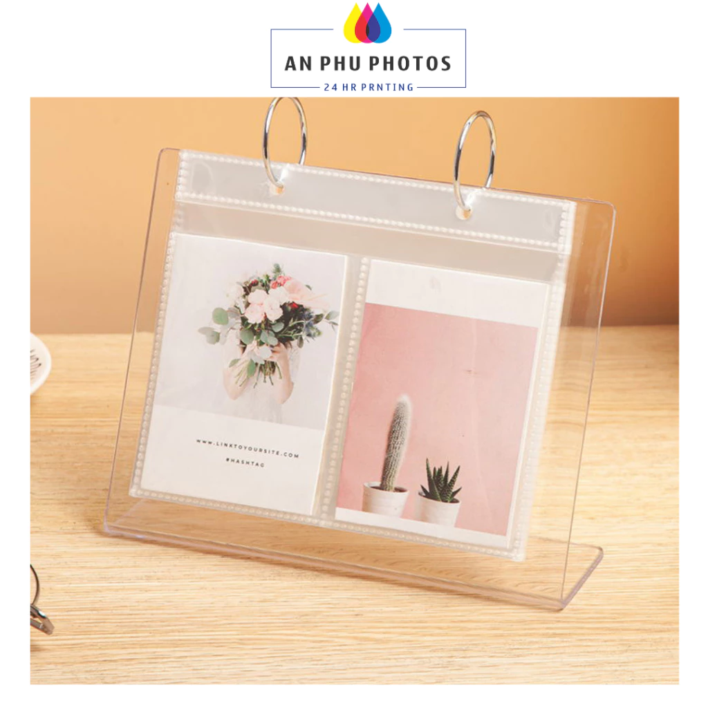 Album ảnh instax polaroid để bàn trong suốt đẹp đựng ảnh 7x10 (6x9), 9x13, 10x15