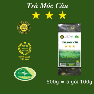 Trà Móc Câu 3 Sao Thái Nguyên 500g(5 gói 100g) Trà Xanh Tâm Thái Chè Thái Nguyên Móc Câu 500gMC3S