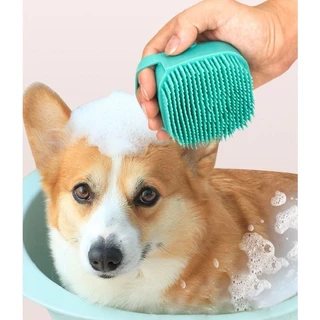 Bàn chải tắm cho thú cưng massage chăm sóc sức khỏe an toàn tiện dụng