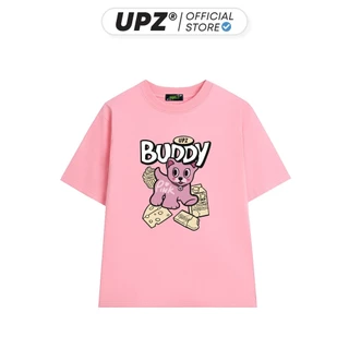 UPZ Áo Thun Cotton Unisex Form Rộng Tay Ngắn In Hoạ Tiết BUDDY (6 Màu)