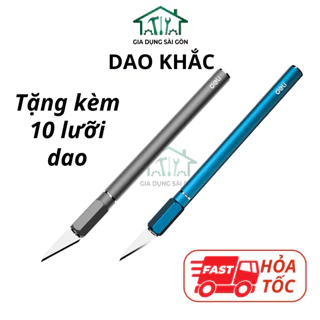 Dao khắc - Dao trạm trổ cao cấp - Tặng kèm 10 lưỡi dao